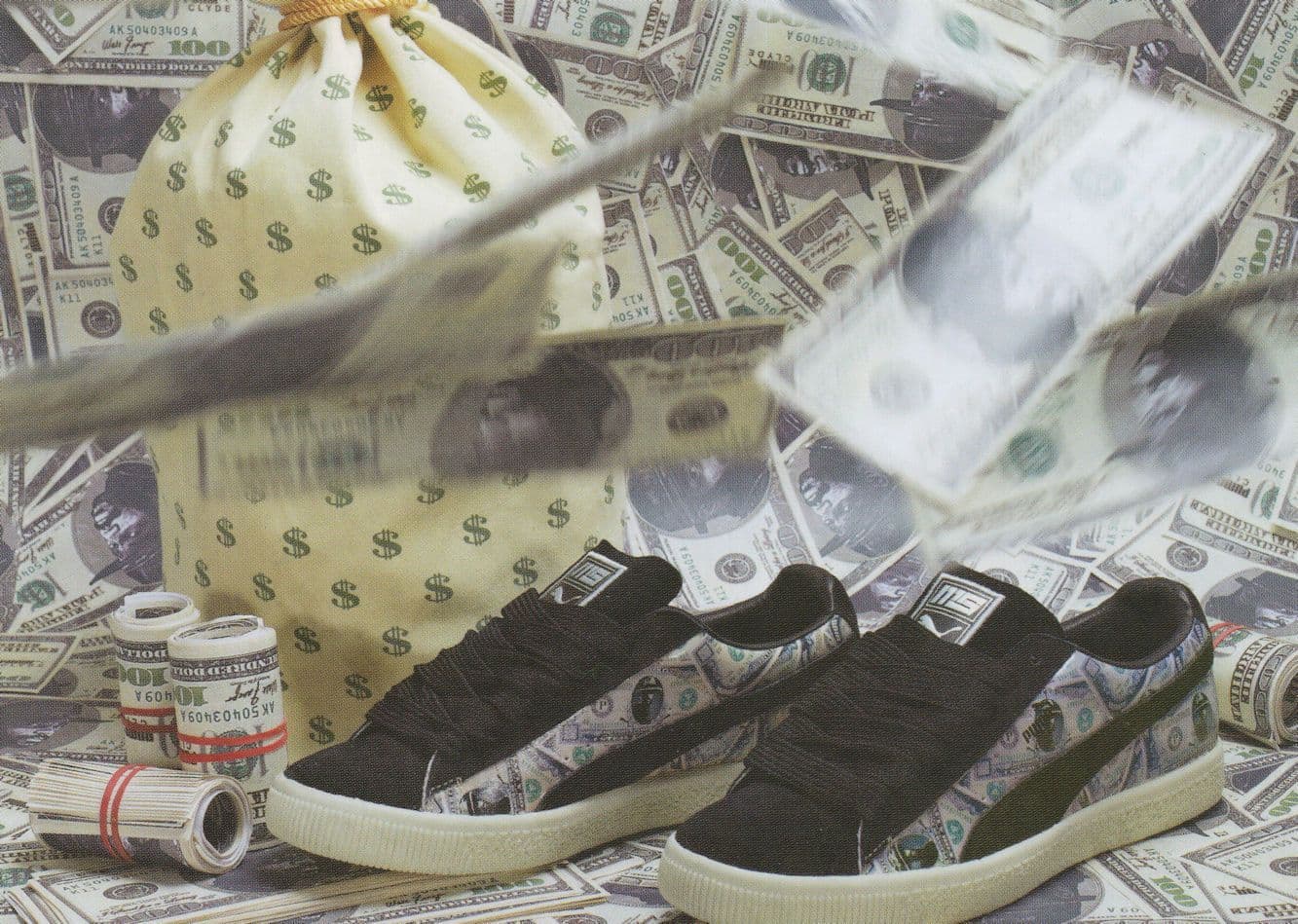 Puma 2007 Sneakers Trainers By Money Dollar Notes Postcard