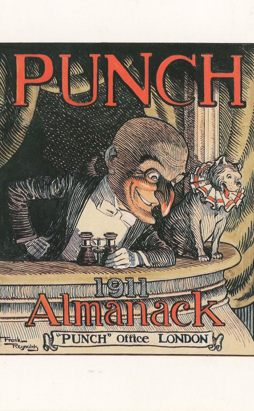 Punch 1911 Almanack Frank Reynolds Magazine Art Postcard