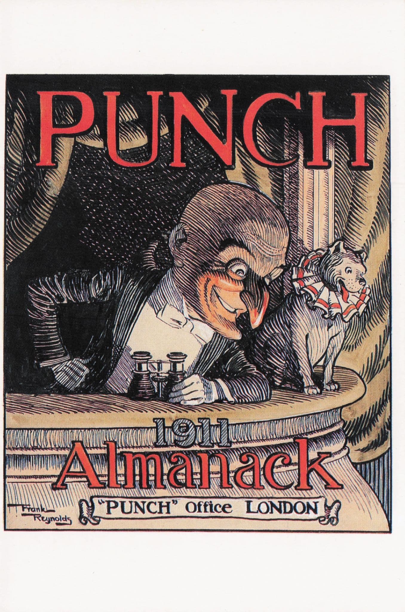 Punch Magazine 1911 London Almanack Theatre Comic Postcard
