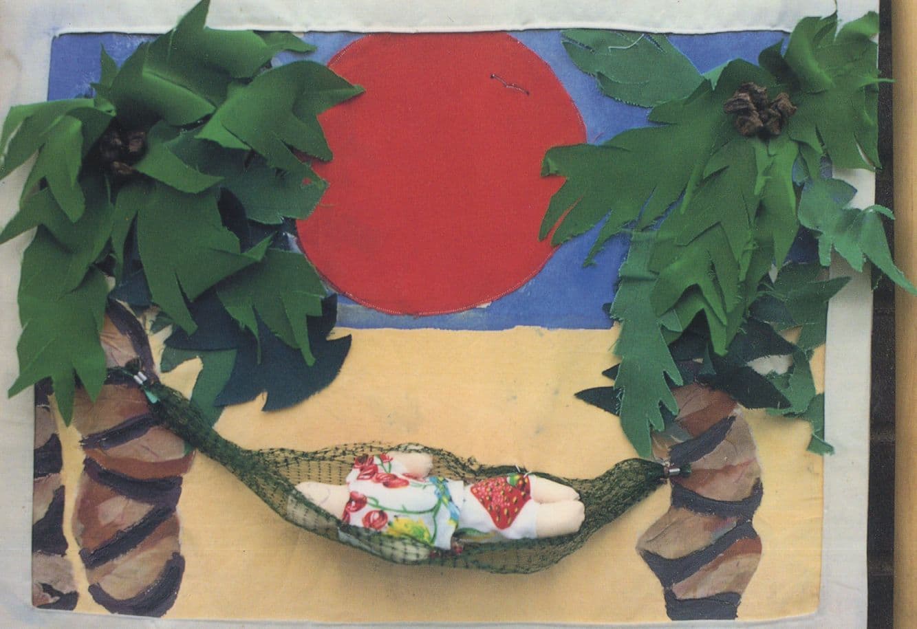 Puppet In Hammock Japanese Sun Cumbria Crafts Postcard