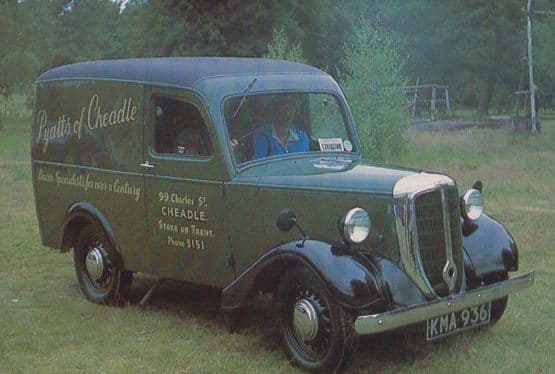 Pyatts Of Cheadle Stoke On Trent Truck Bacon Butchers Van Postcard