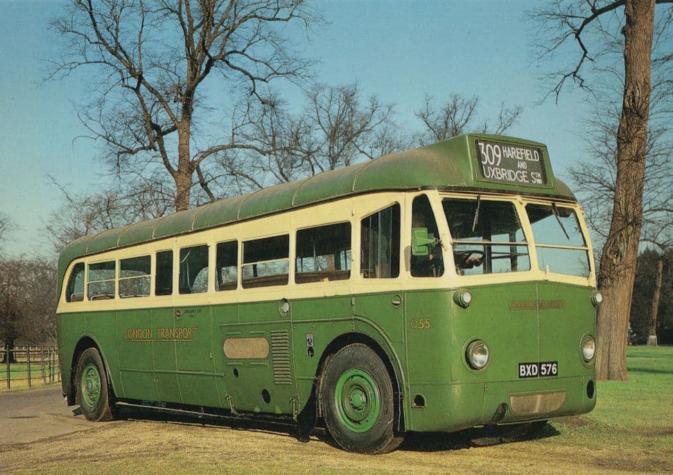 Q Type Motor Bus 309 Uxbridge Harefield London Transport Postcard