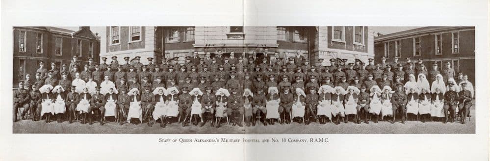 Queen Alexandra London Thames Military Hospital Fold Open WW1 Photo