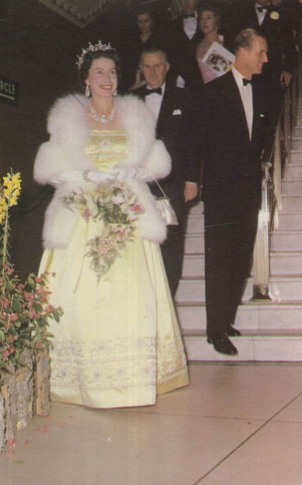 Queen Elizabeth at Liverpool Ice Show 1961 Postcard