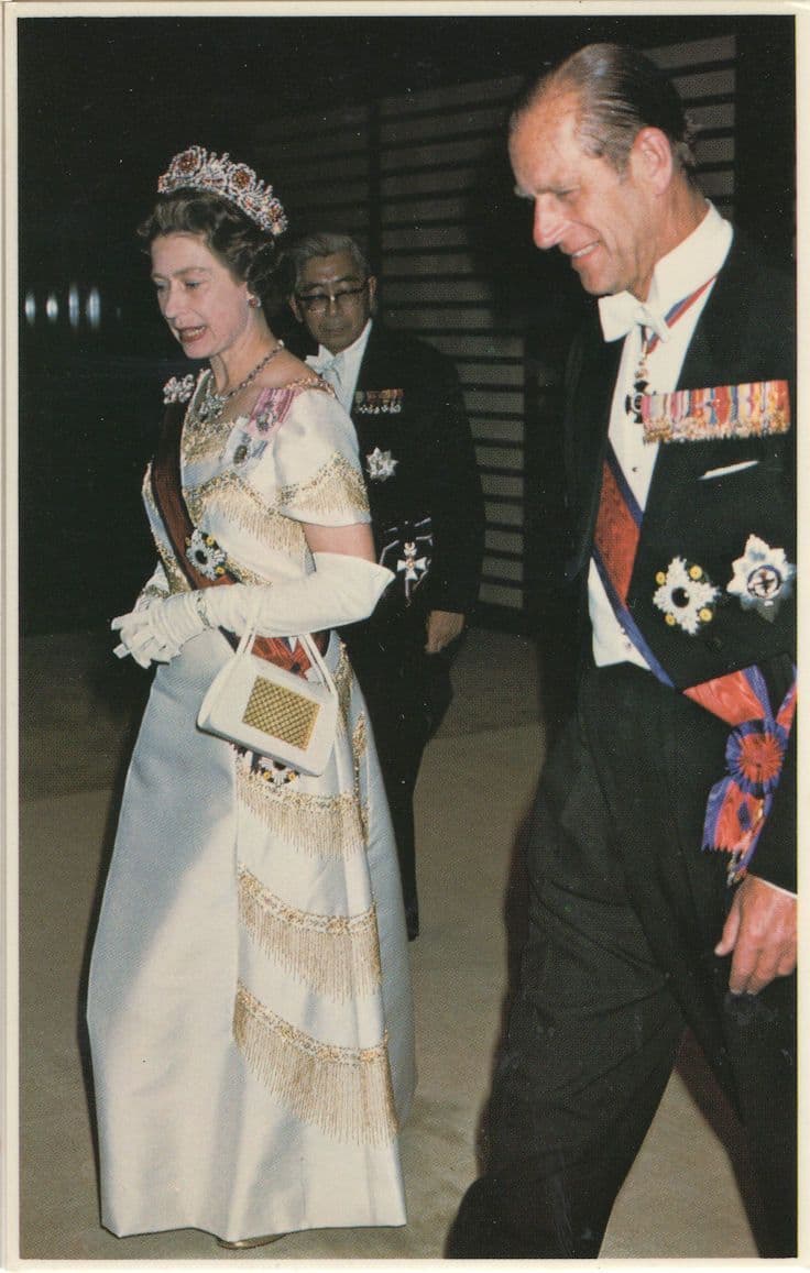 Queen Elizabeth II In Japan 1970s Royal Visit Postcard