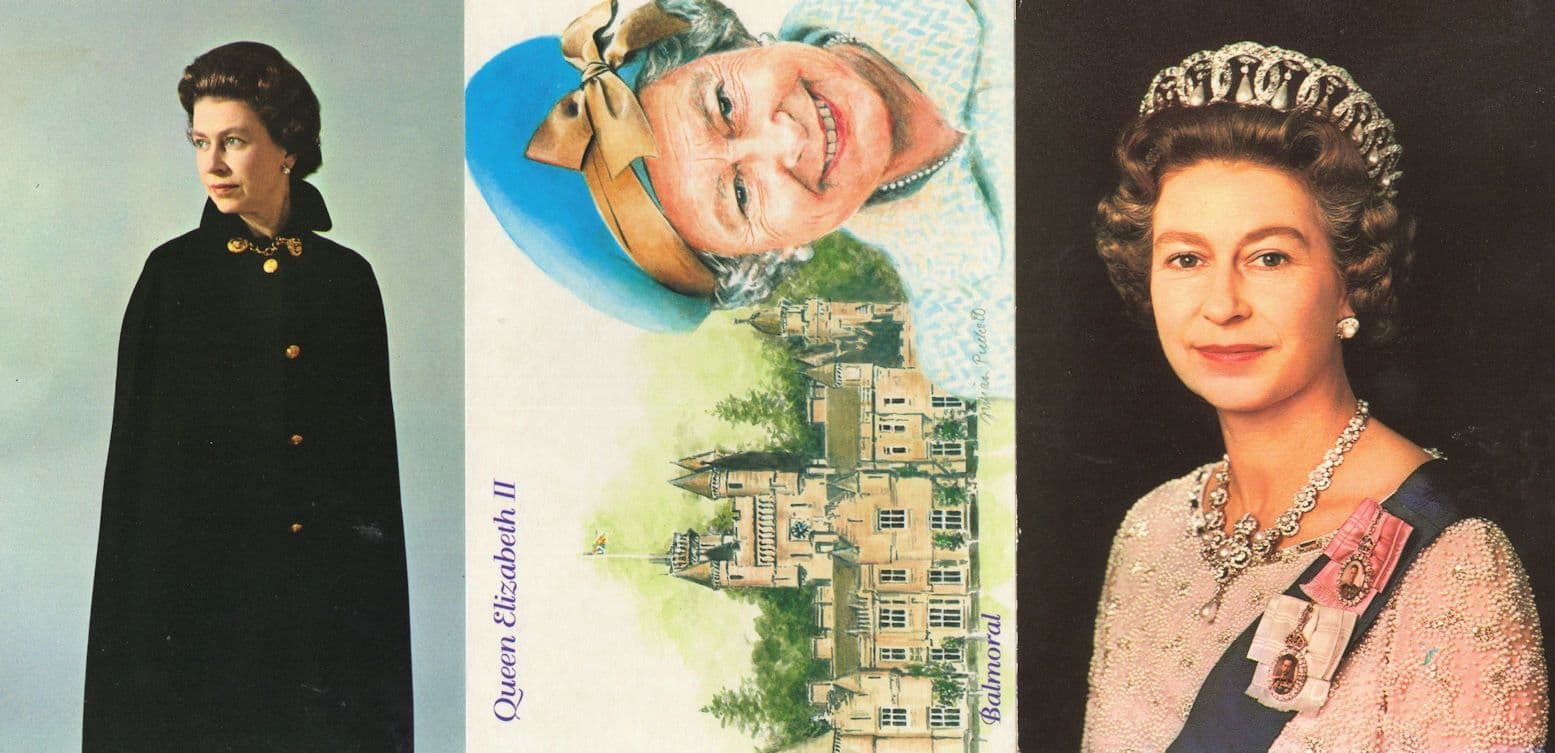 Queen Elizabeth II Julian Puckett 3x Vintage Art Painting Postcard s