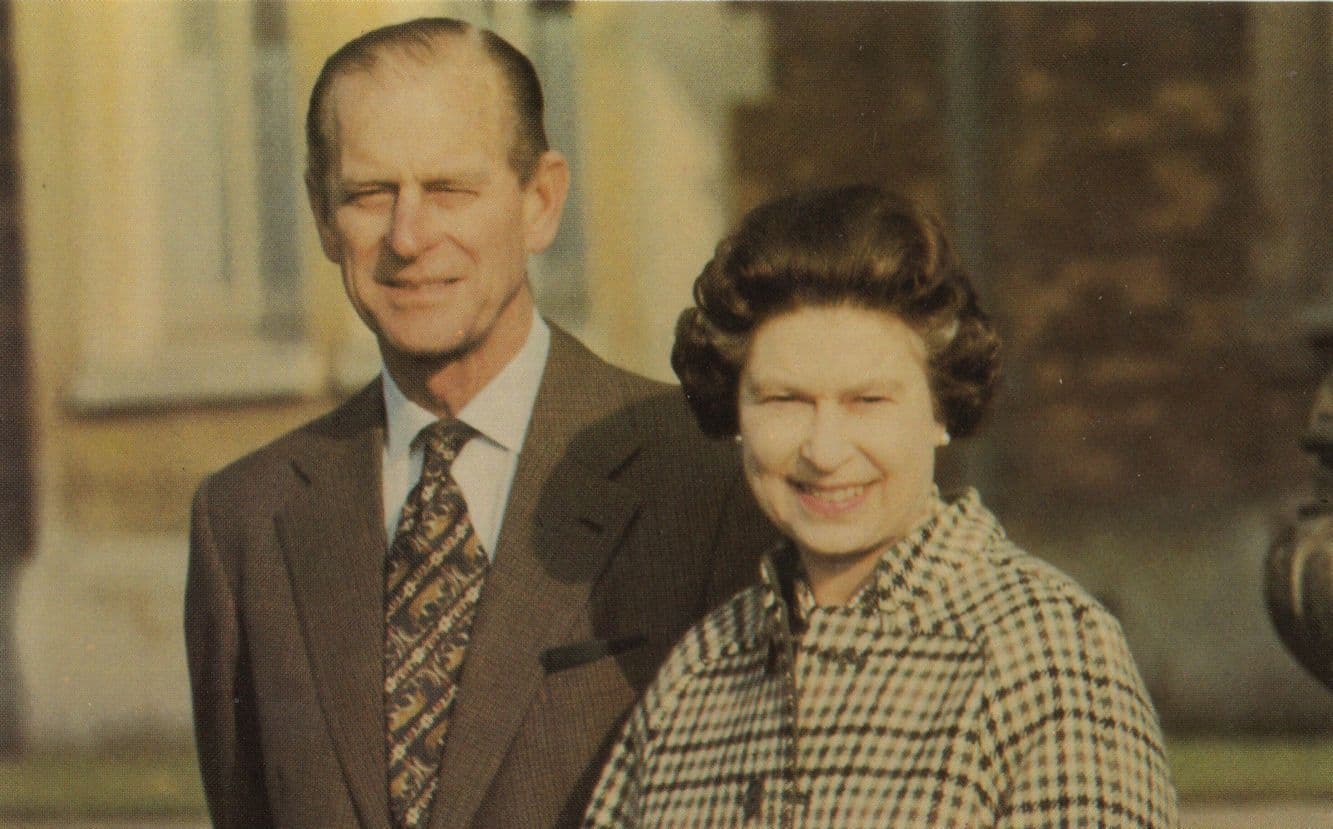 Queen Elizabeth II Prince Philip Tweed Fashion Rare Royal Postcard