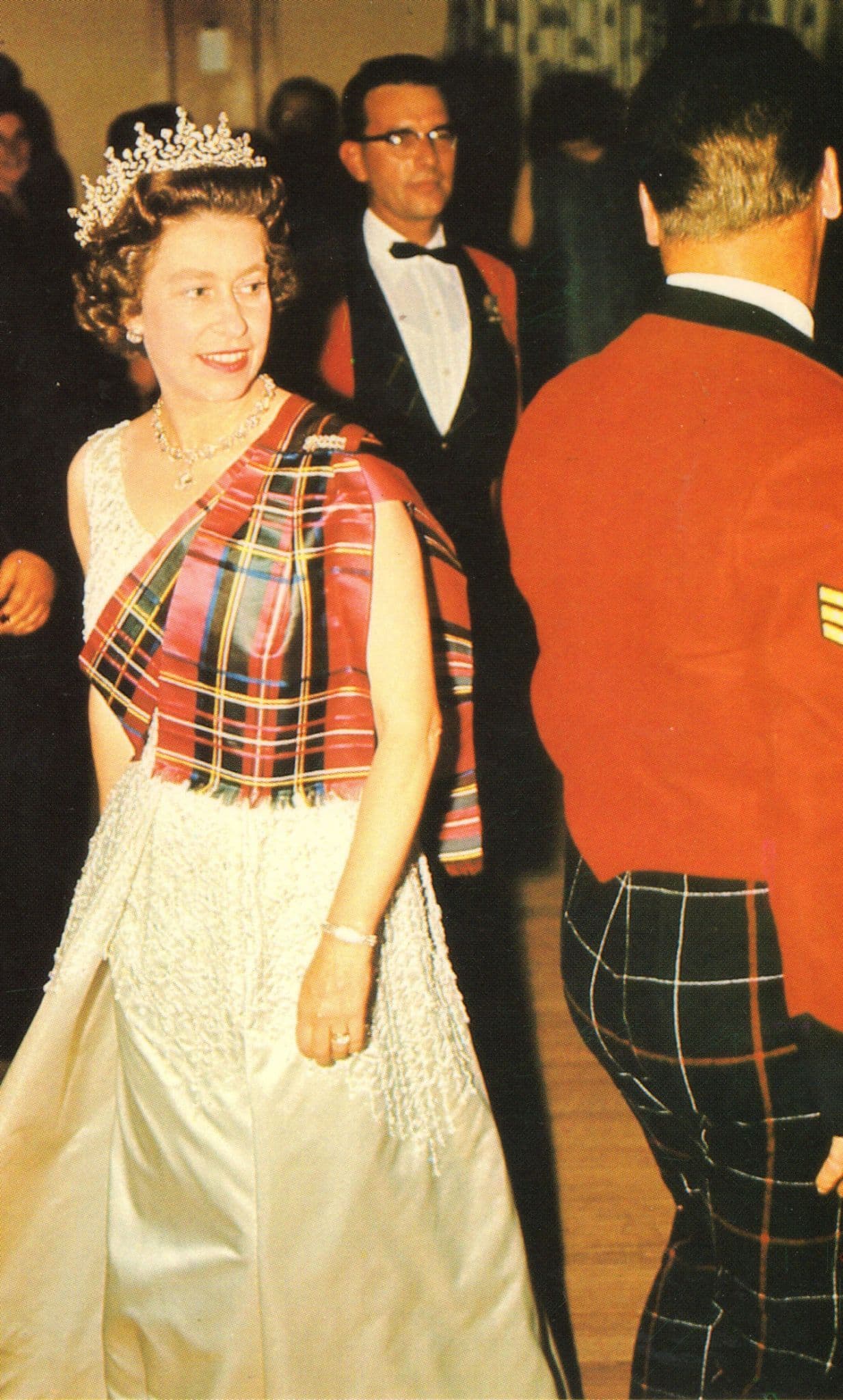 Queen Elizabeth II Royal Dinner & Dance at Ghillies Hall Balmoral Scottish Postcard