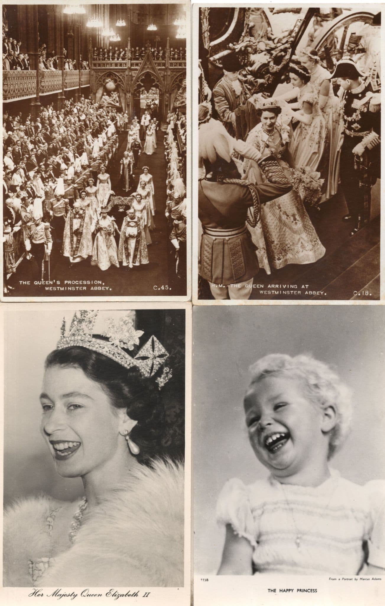 Queen Elizabeth II The Happy Princess Tucks Valentines Royal 4x Old RPC Postcard s