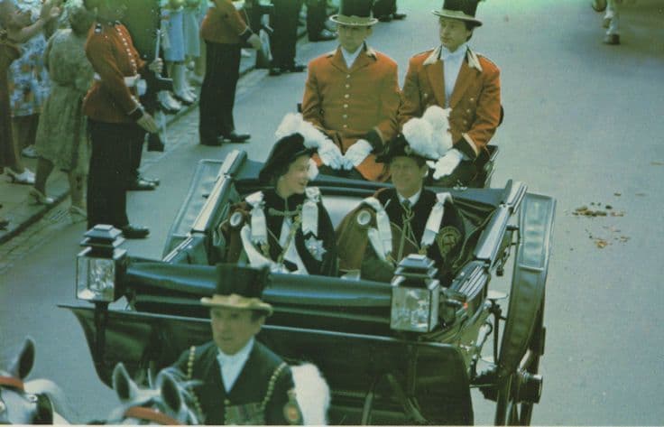Queen Elizabeth II The Open Carriages Royal Transport Postcard