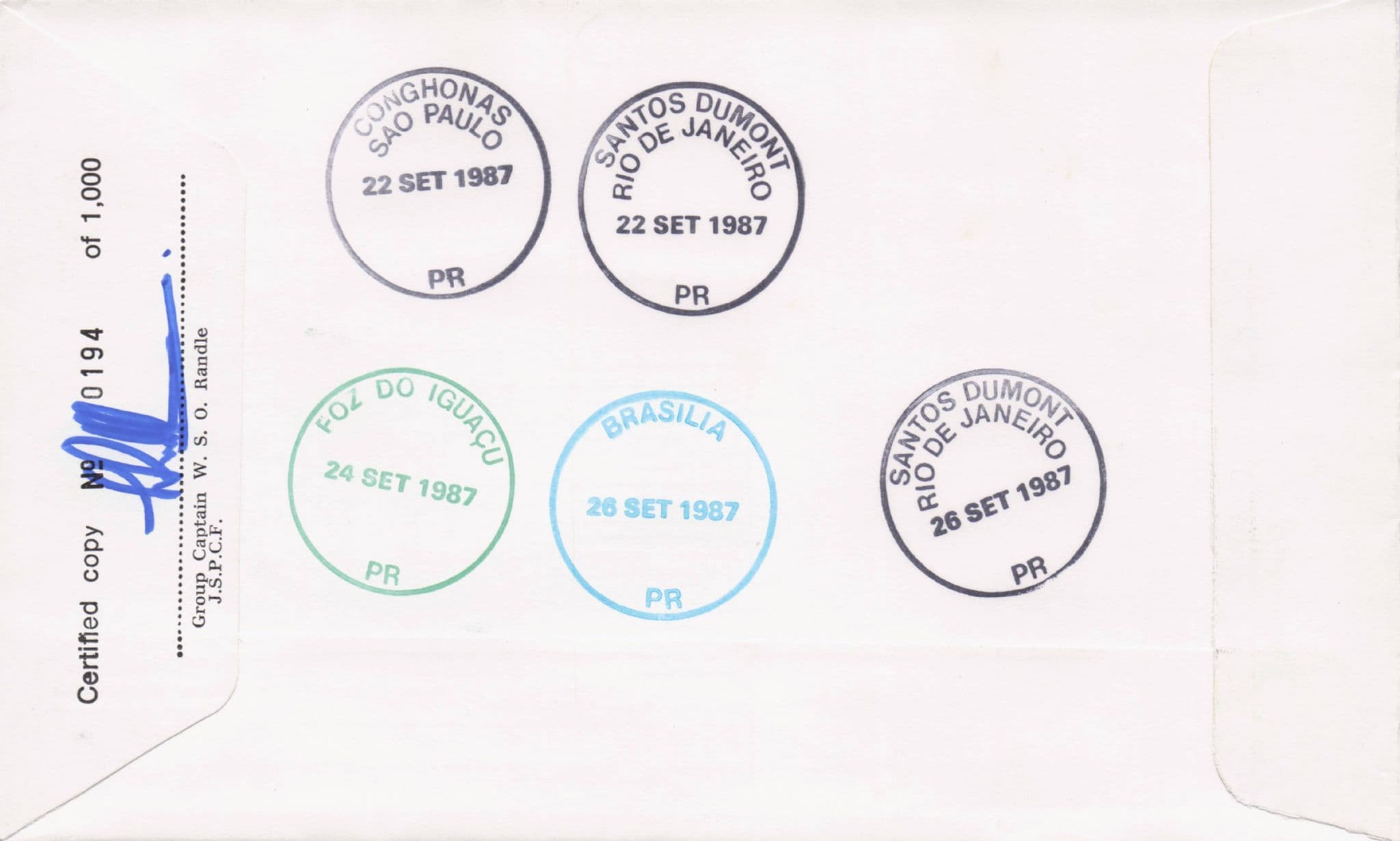 Queen Elizabeth Royal Visit To Brazil British Aerospace Hand Signed FDC