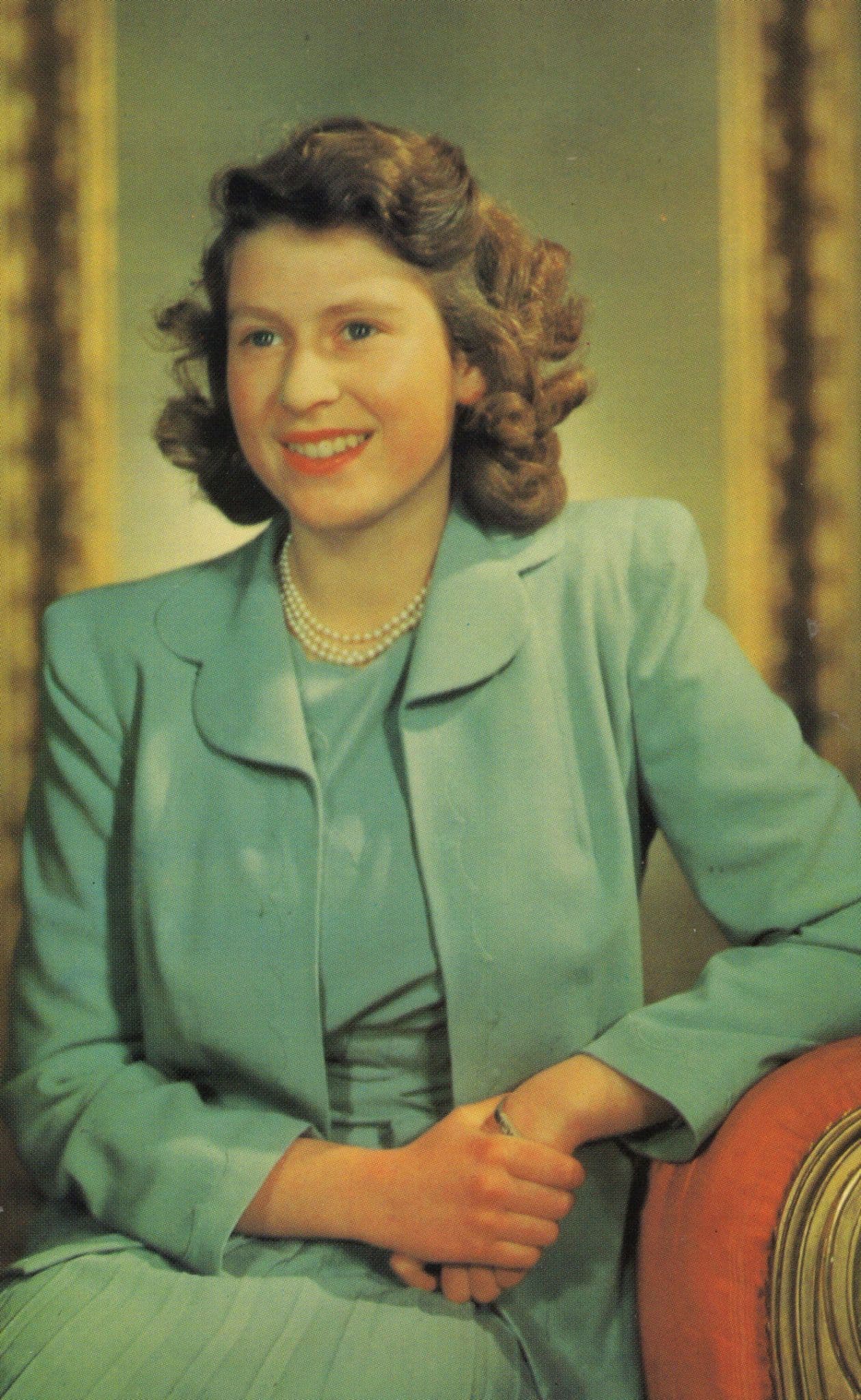 Queen Princess Elizabeth At 17 Years Old Award Photo Postcard