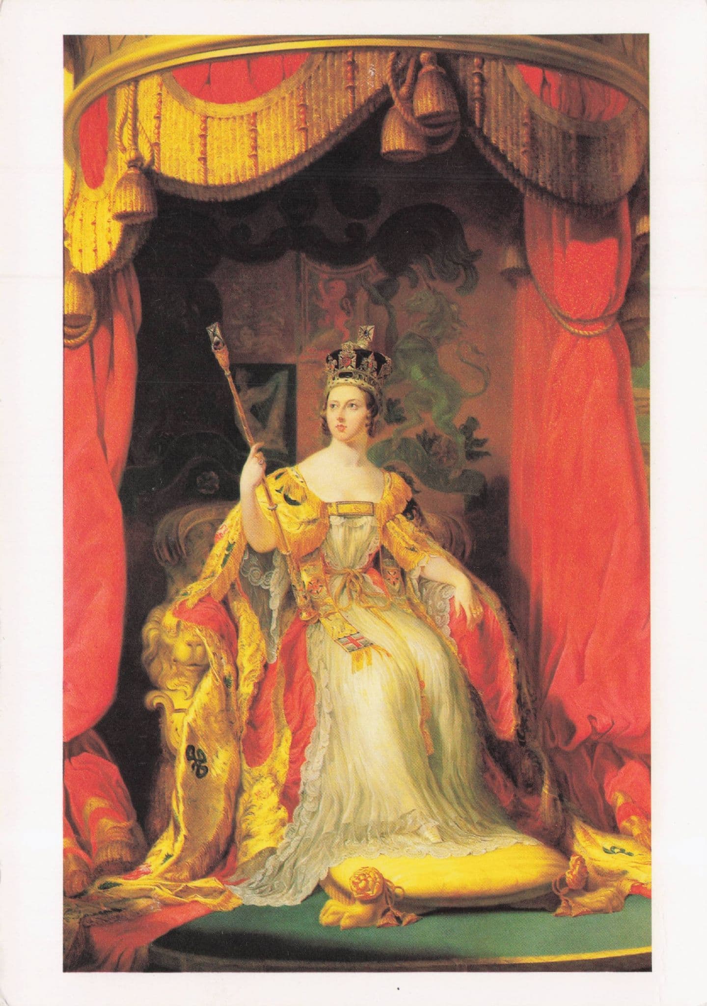 Queen Victoria National Portrait Gallery Painting Rare Postcard