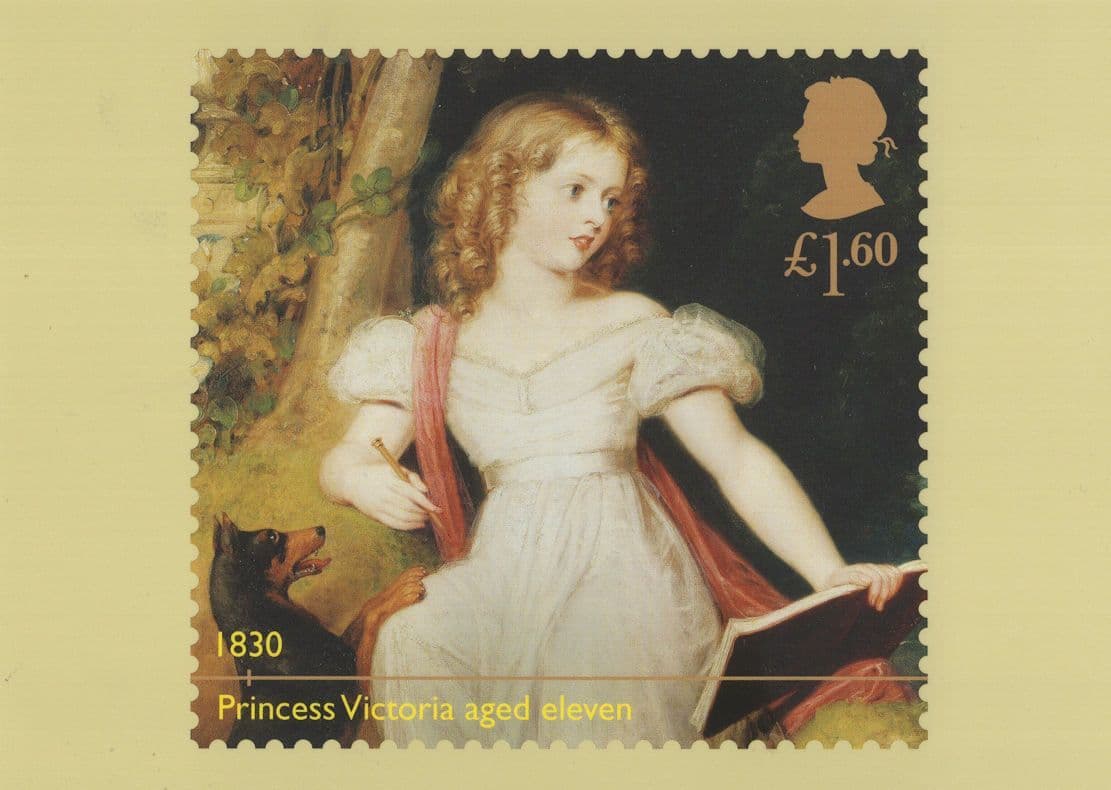 Queen Victoria Princess 11 Years Old RMPQ Rare Royal Stamp Postcard