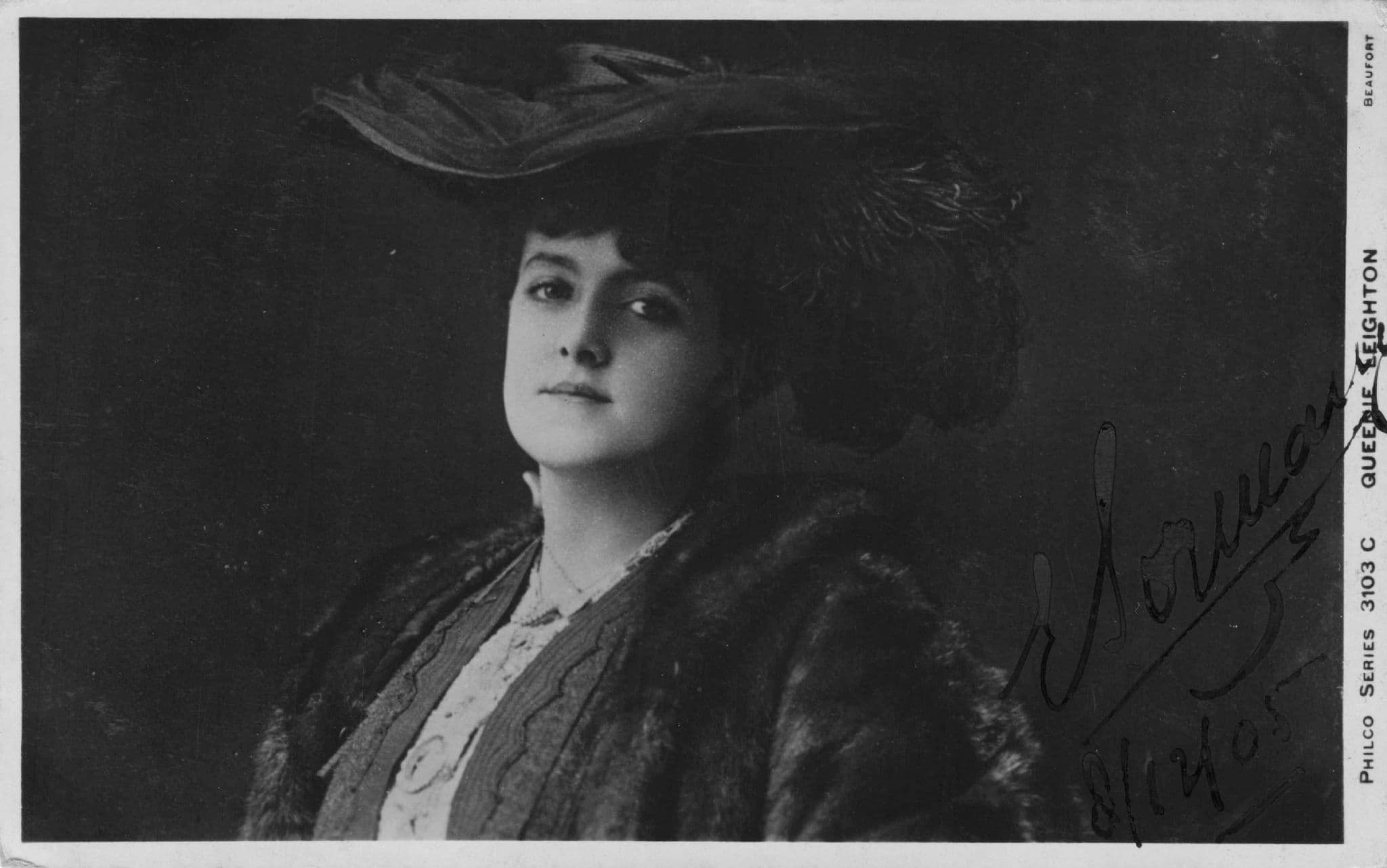 Queenie Leighton Edwardian Actress Hand Signed Photo Postcard & MORE