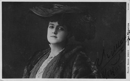 Queenie Leighton Edwardian Actress Hand Signed Photo Postcard & MORE