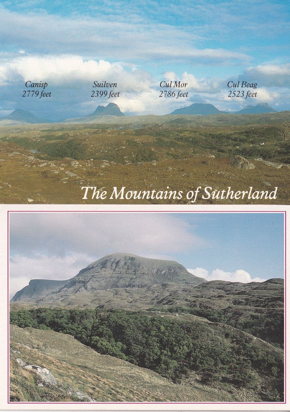 Quinag From The Nedd Sutherland Scottish Mountains 2x Postcard s