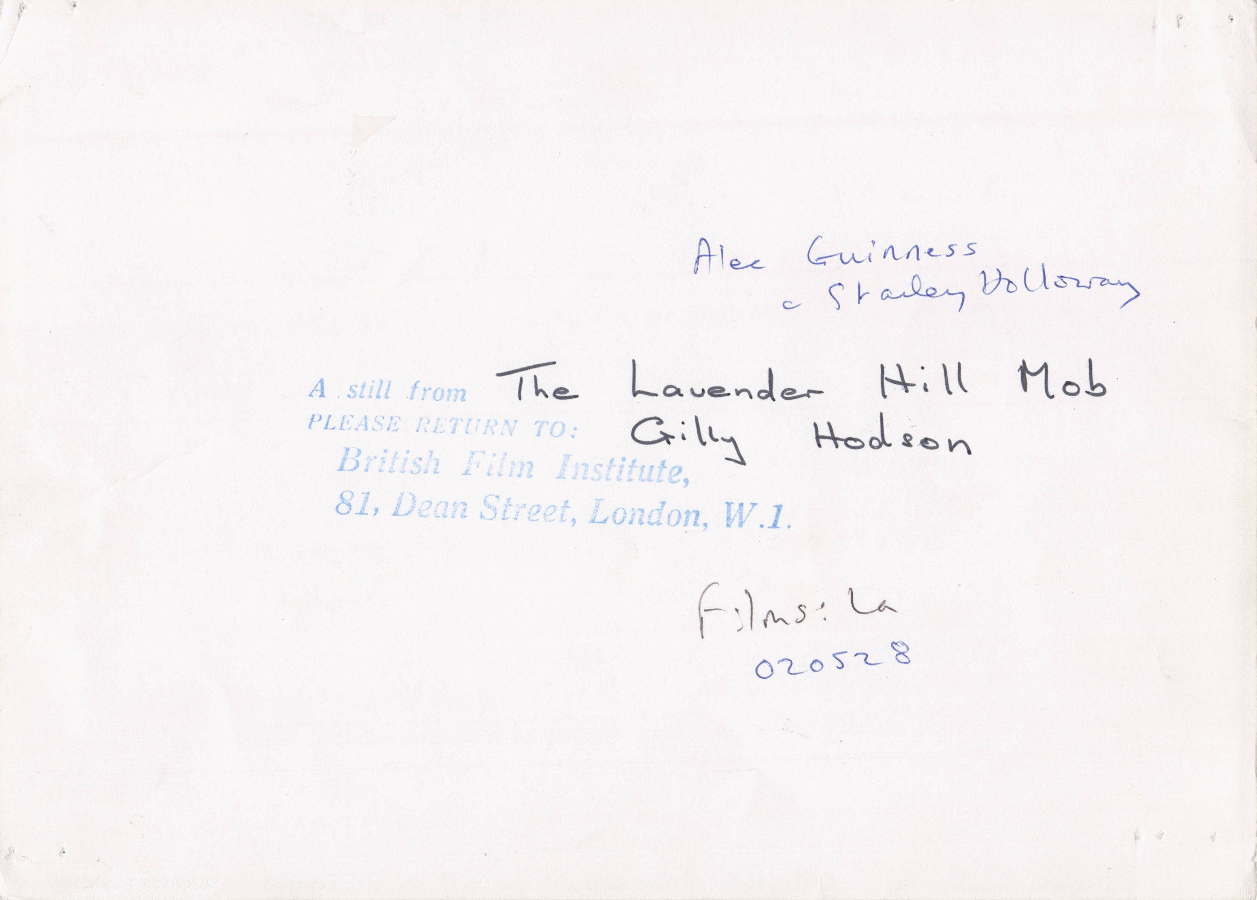 Alec Guiness Stanley Holloway Lavender City Mob Original BFI Press Institute Photo