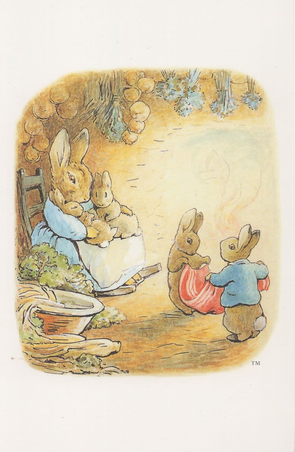 Rabbit in The Tale Of Benjamin Bunny 1904 Beatrix Potter Book Postcard