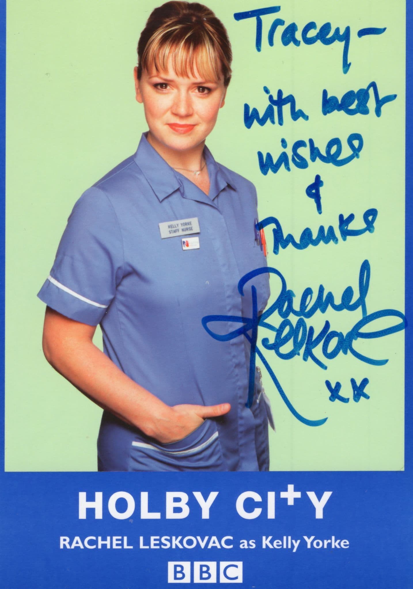 Rachel Leskovac as Kelly Yorke BBC Holby City Hand Signed Cast Card Photo