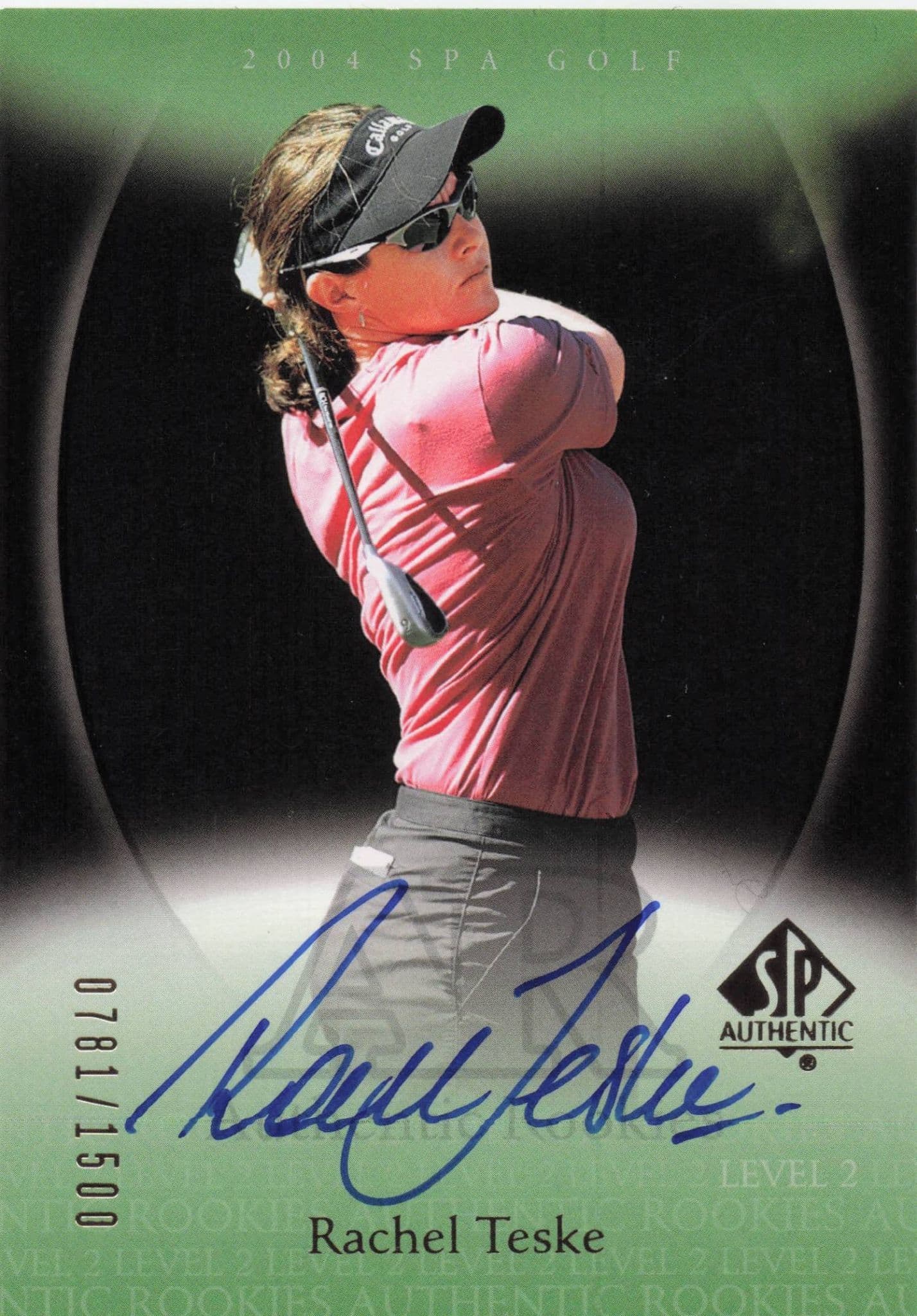 Rachel Teske Authentic Rookies 2004 Golf SP Hand Signed Autograph Card