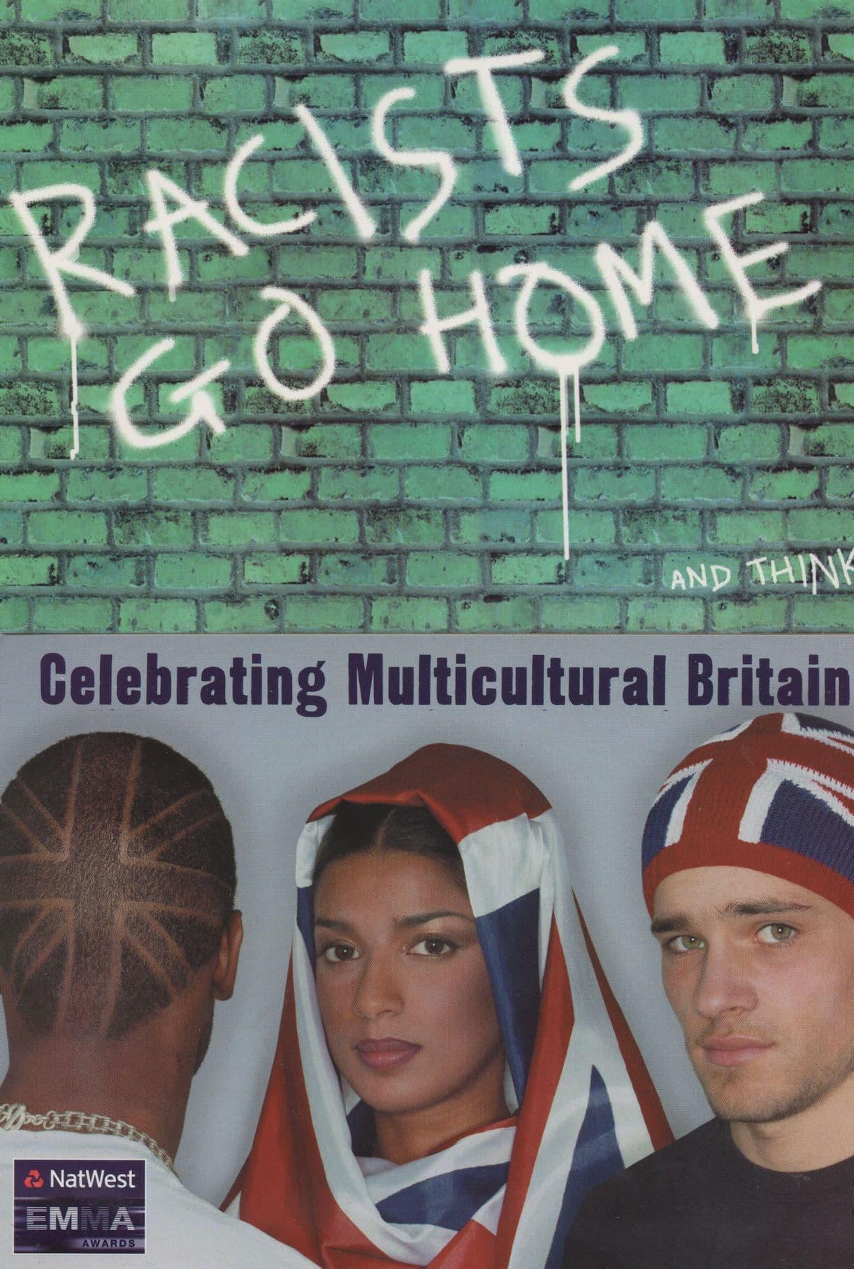 Racists Go Home Natwest Bank Anti Racism 2x Advertising Postcard s