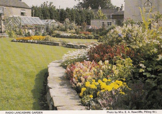 Radio Lancashire Garden Vintage Postcard