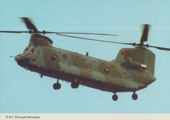 RAF Chinook Military Helicopter Postcard