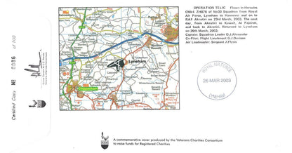 RAF Lyneham Station Wilts John Cheshire Military Map LTD TO 100 Hand Signed FDC