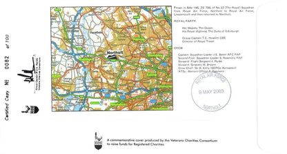 RAF Odiham Hampshire Station Map Paul Luker  LTD TO 100 Hand Signed FDC