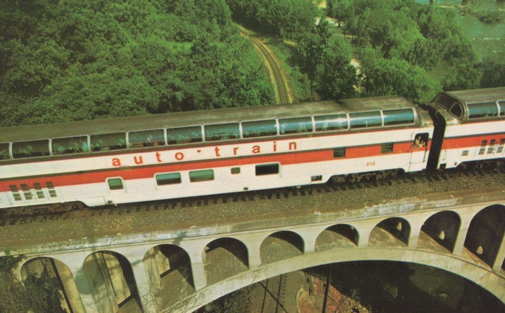 Railroad Auto-Train Vintage Lynch Associates Washington DC Postcard