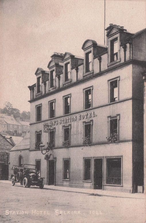 Railway Station Hotel Selkirk 1st Class Menu Scottish Old WW1  Postcard