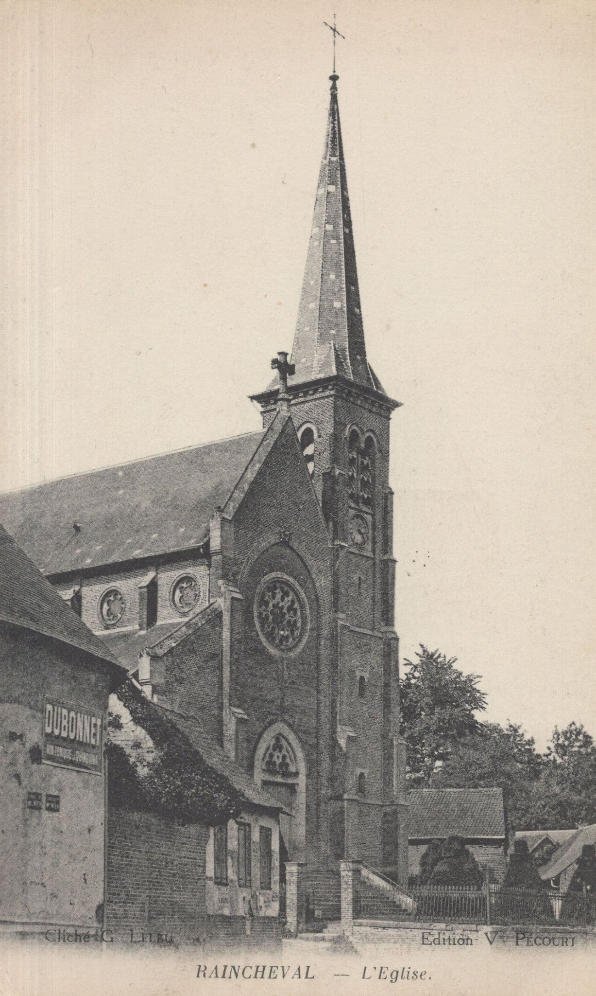 Raincheval  L'Eglise Antique French Church Postcard