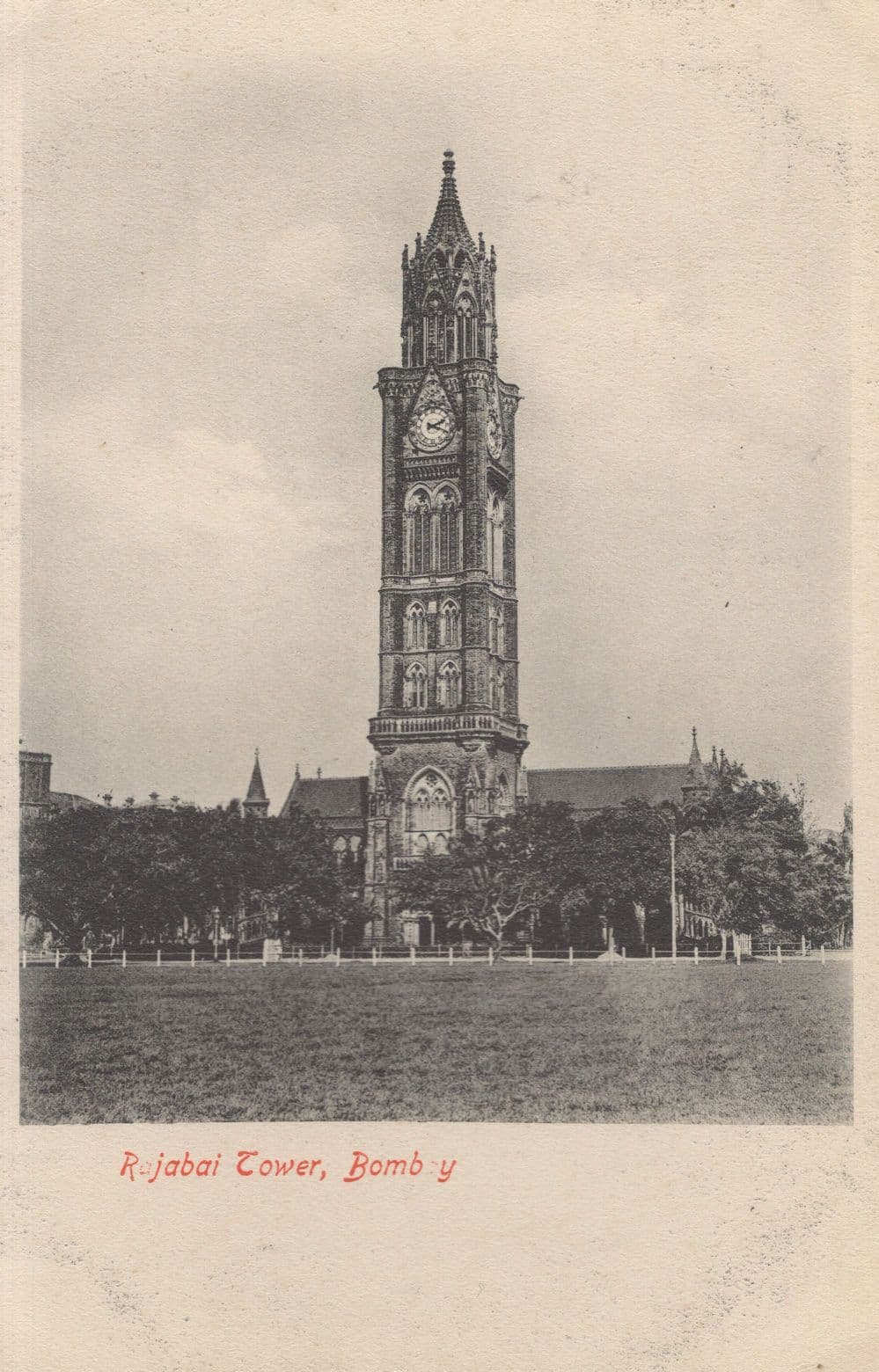 Rajabal Tower Bombay India Antique Postcard