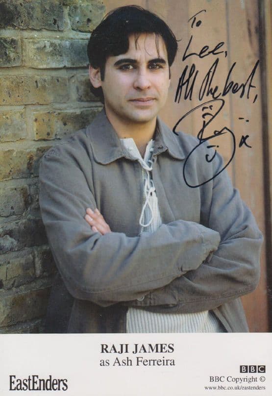 Raji James Ash Ferreira BBC Eastenders Hand Signed Cast Card Photo