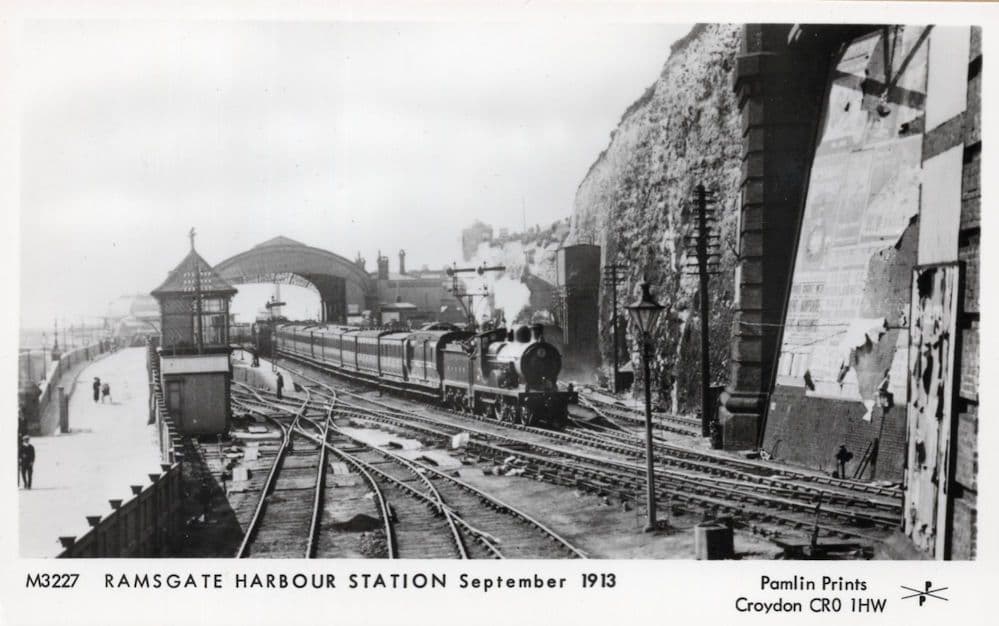 Ramsgate Harbour Train Railway Kent in 1913 Photo Postcard