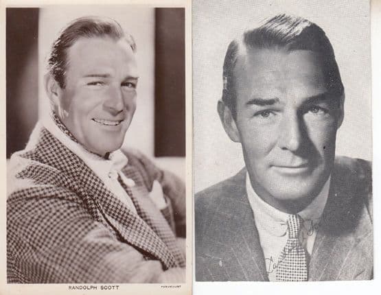 Randolph Scott Vintage Jimmy Durante Photo & Picturegoer 2x Postcard s