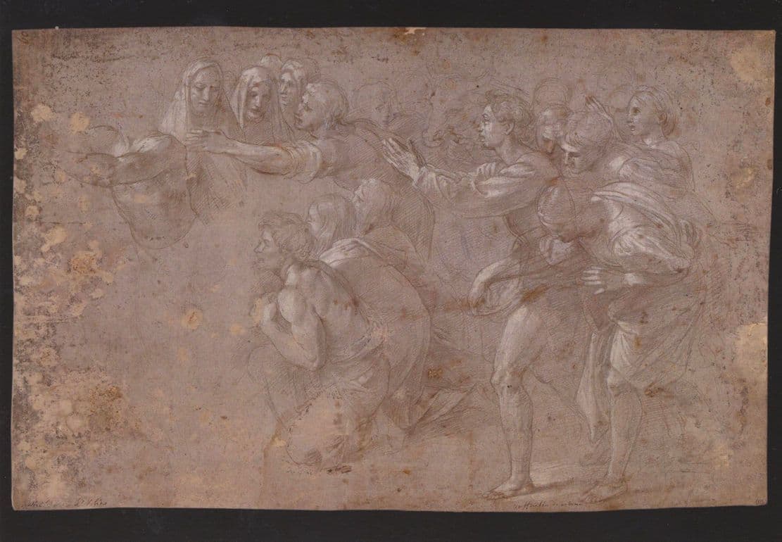 Raphael Sacrifice At Lystra Painting V&A Museum Postcard