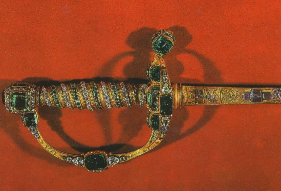 Rapier From Emerald Set 1737 Saxon Crown Jewels Postcard