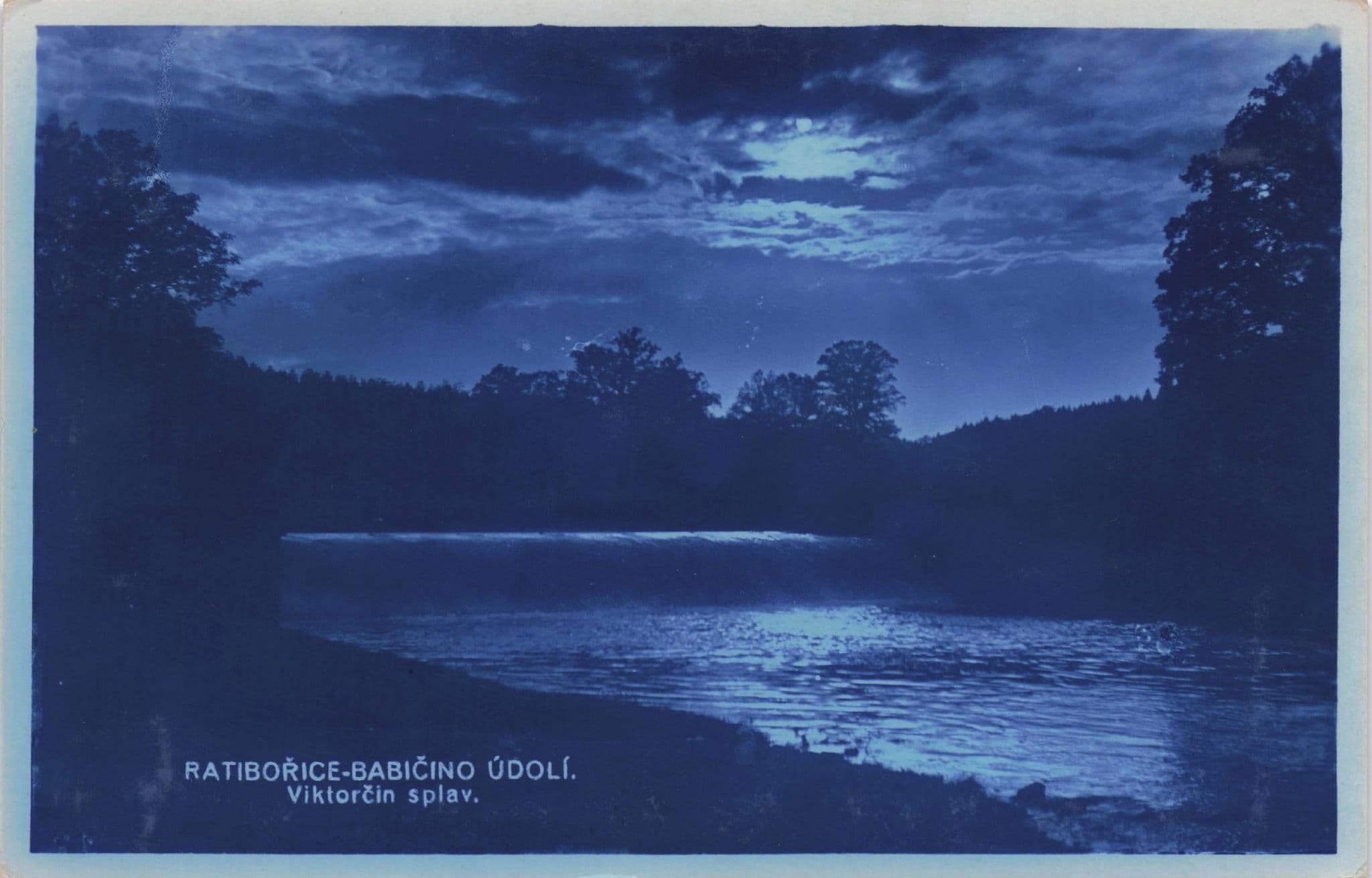 Ratiborice Babiccino Udoli River Czech Republic Old RPC Blue Postcard