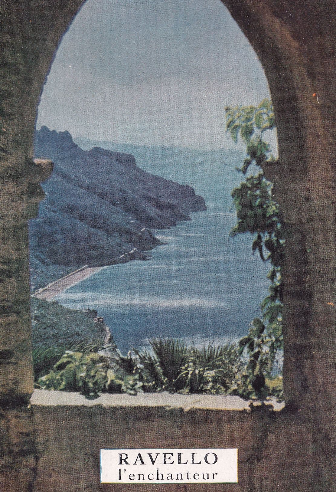 Ravello Small Hotel Tourist Guide Map Souvenir Postcard Size