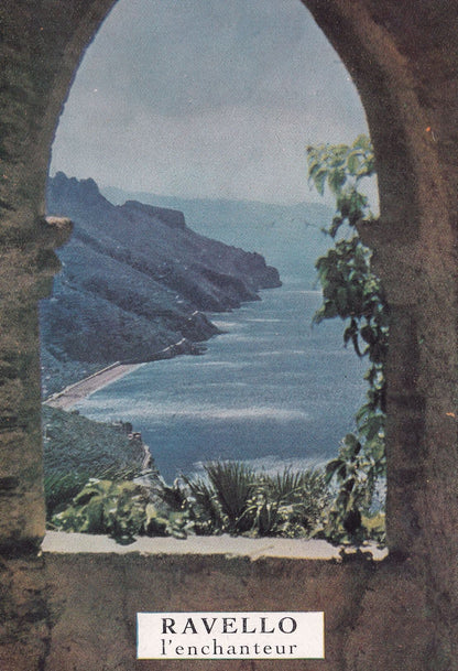 Ravello Small Hotel Tourist Guide Map Souvenir Postcard Size