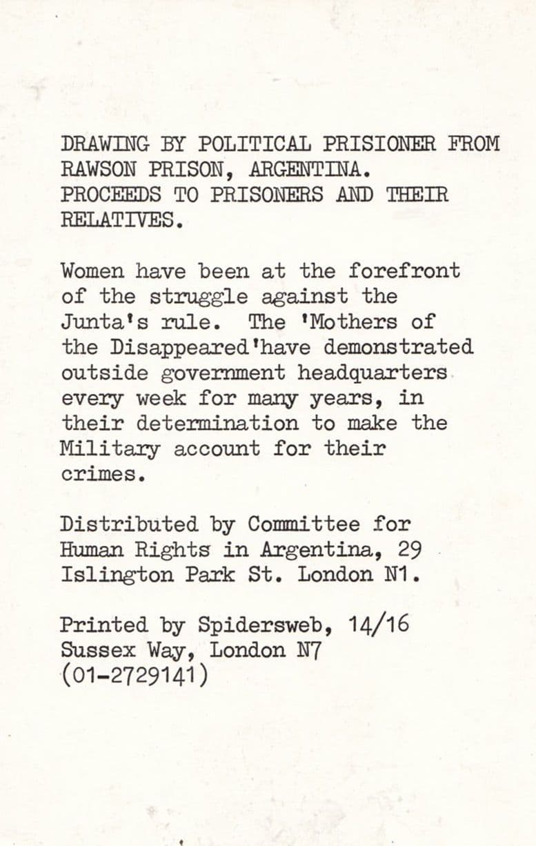 Rawson Prisoner Argentina Political POW Junta Prison Painting Postcard Card