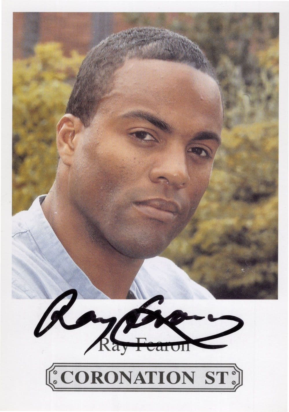 Ray Fearon Coronation Street Hand Signed Autograph Cast Card Photo