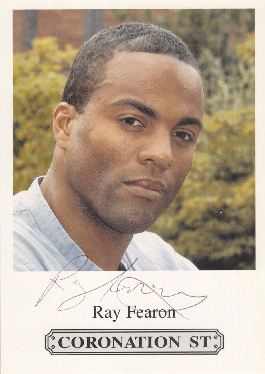 Ray Fearon ITV Coronation Street Hand Signed Cast Card Photo