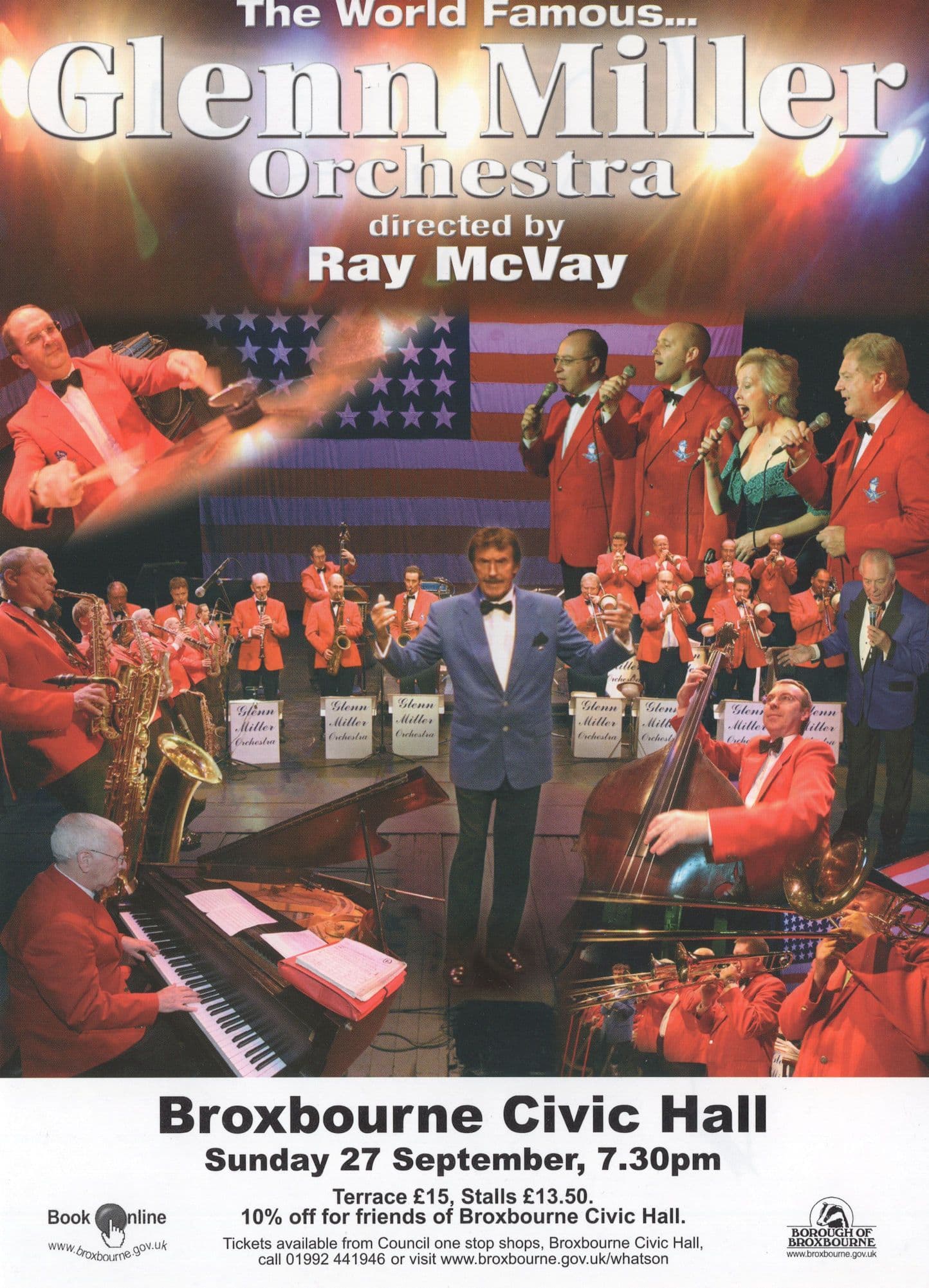 Ray McVay Glenn Miller Show Hand Signed Concert Flyer & Art