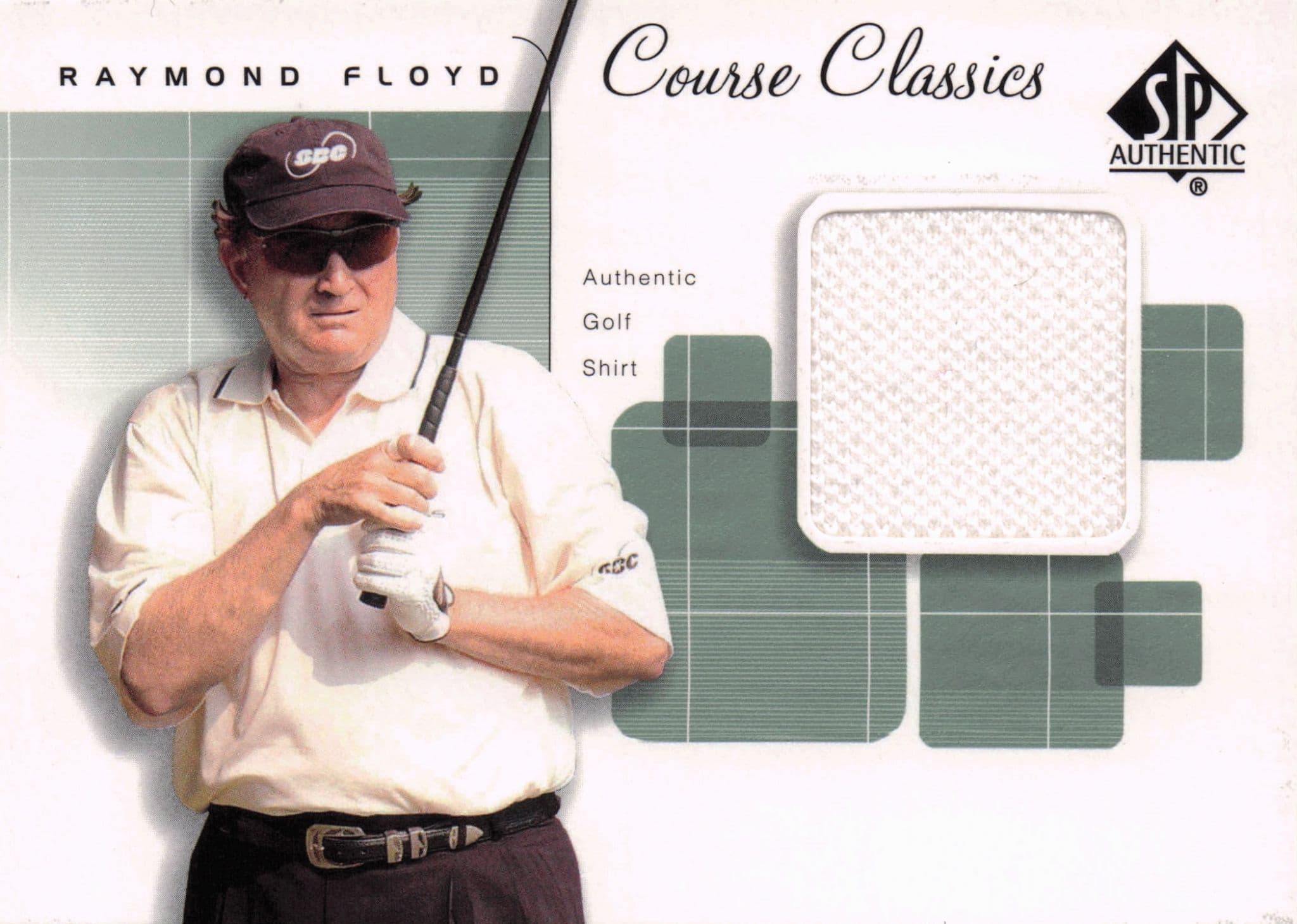 Raymond Floyd Course Classics 2002 Authentic Worn PGA Tour Golf Shirt Card