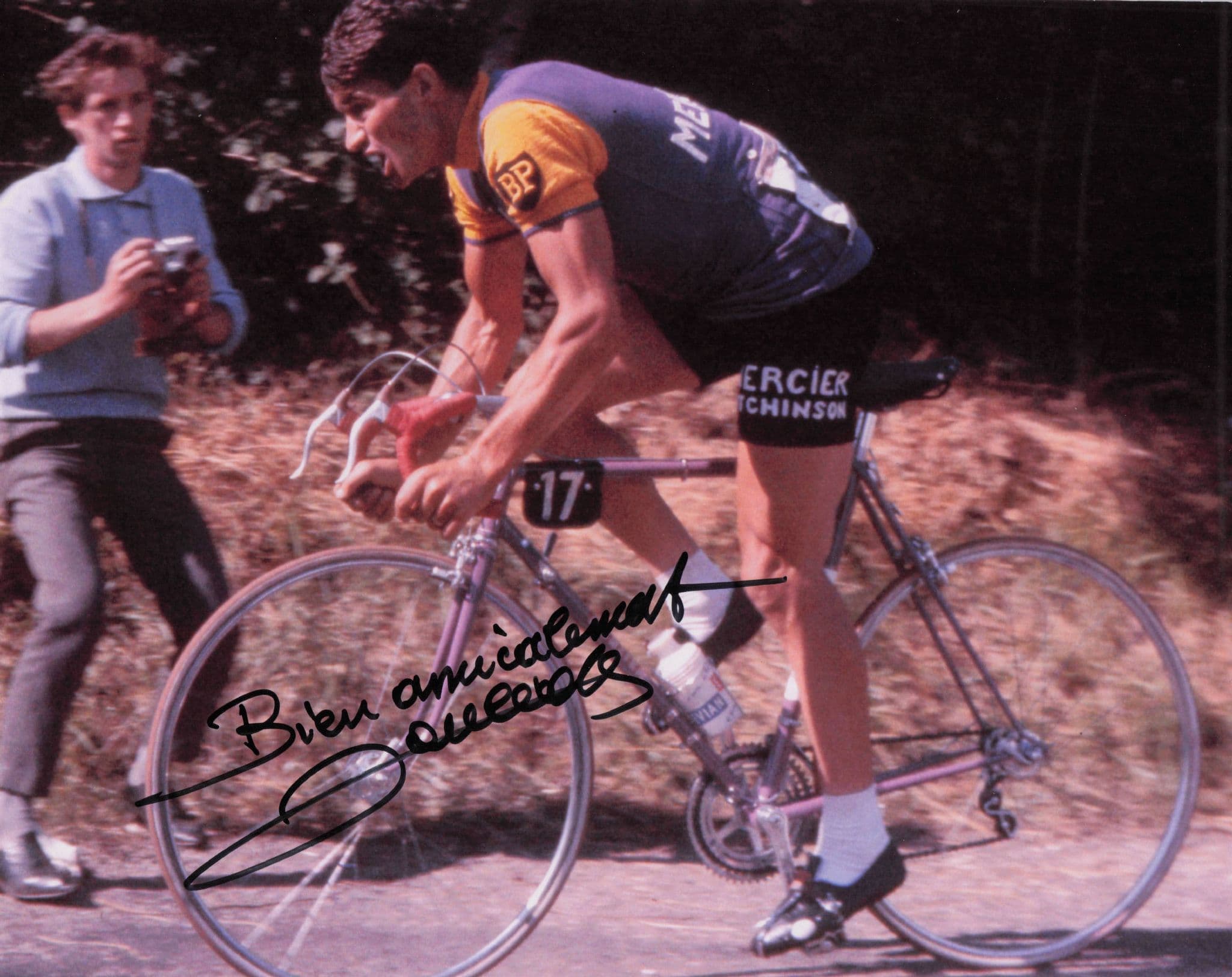 Raymond Poulidor French Cycling 1963 Tour De France 10x8 Hand Signed Photo