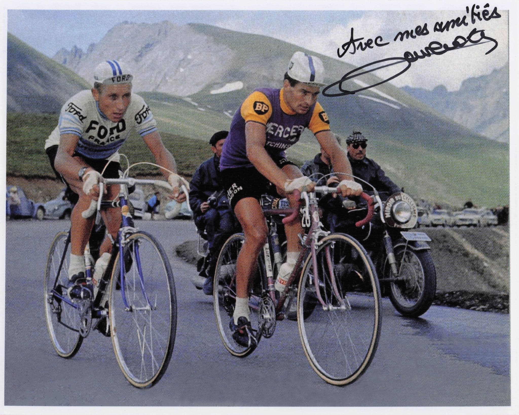 Raymond Poulidor French Cyclist 1966 Tour De France 10x8 Hand Signed Photo
