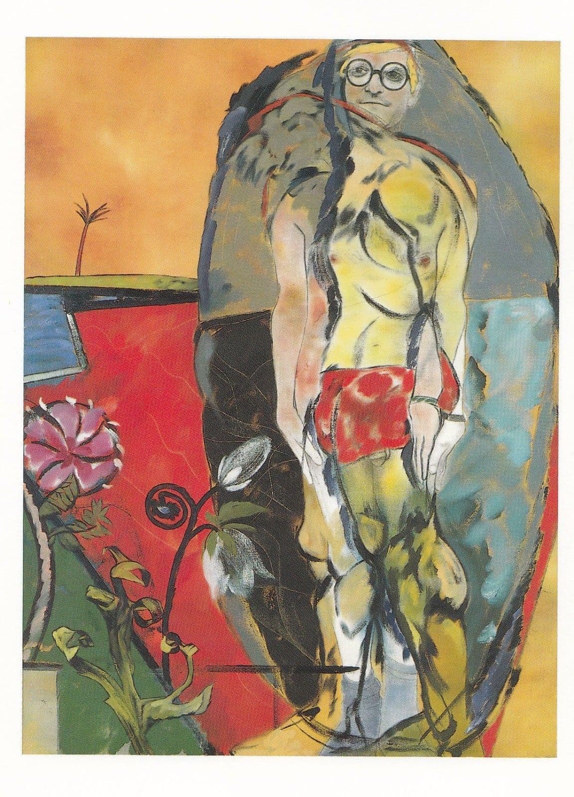 RB Kitaj Jewish Artist A Retrospective Tate Gallery Art Cubism Painting Postcard